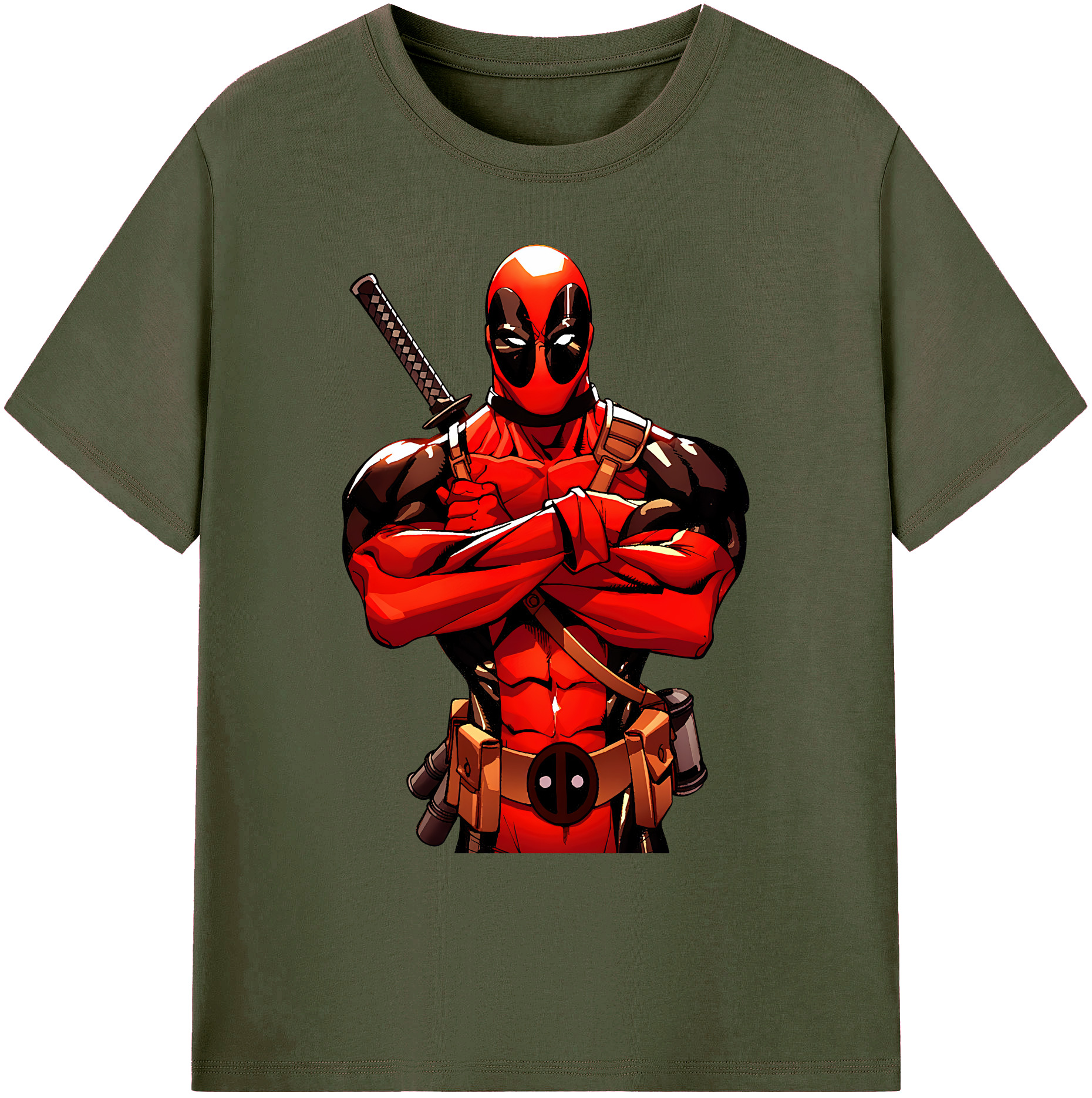 （画像用） Deadpool デッドプール 綿100％ メンズ半袖Tシャツ｜肌触りやわらか＆通気性
